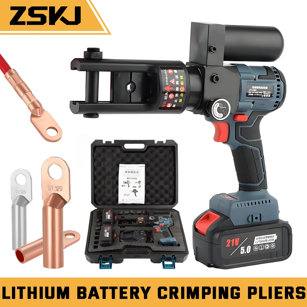 Pince à fil hydraulique électrique SL240, 10-240mm, nez en cuivre, moteur sans balais, Terminal Rechargeable, outil de sertissage pour électriciens