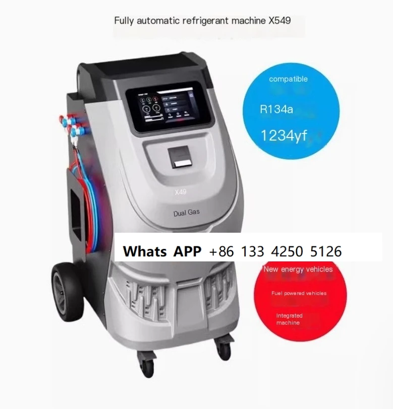 Machine de remplissage de gaz de récupération de réfrigérant R134A & R1234YF, Machine à laver OEM X549, climatisation automobile automatique AC